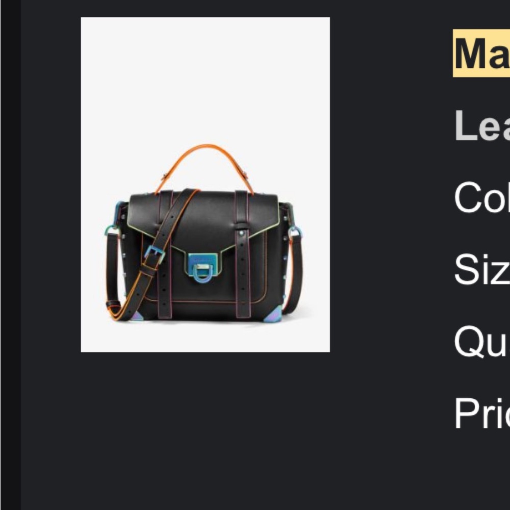 NWT Michael Kors Black/Neon Manhattan satchel bag